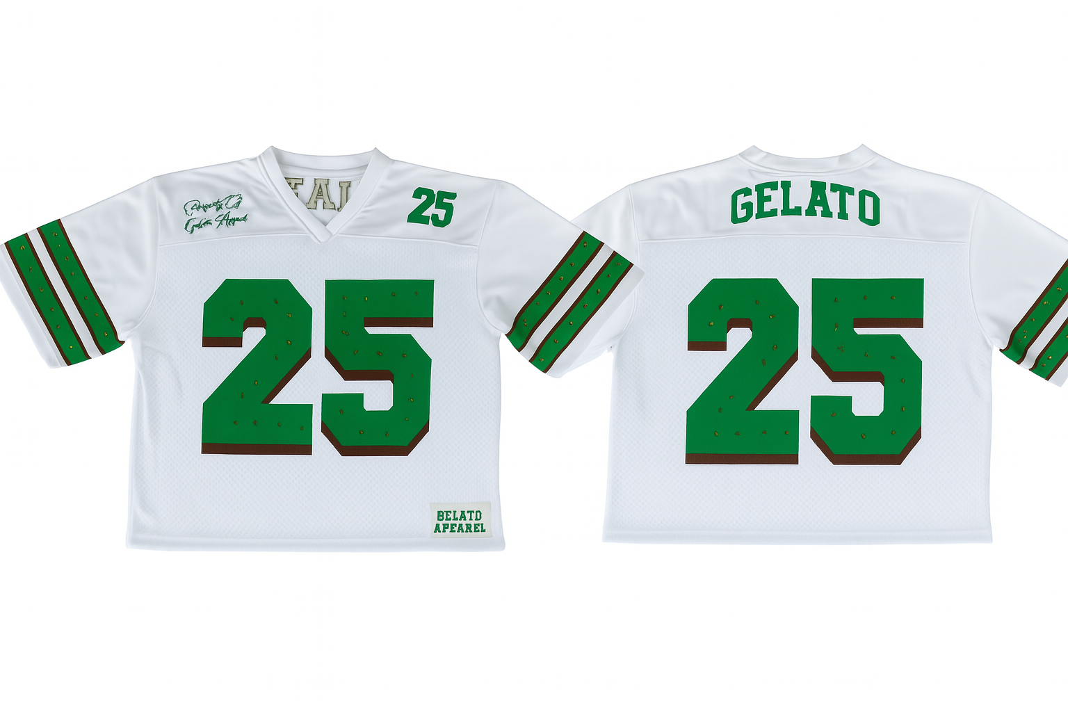 Property Of Gelato 25' Football Jersey